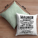 Lustige Kissen mit Füllung 40x40 für Maurer Geschenk Spruch Geschenkidee Maurer Beruf (Grau) Grün Trendation