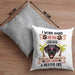 Labrador Besitzer Kissen mit Füllung 40x40 Geschenk Lustiger Spruch Geschenkidee I Work Hard So My Labrador Can Have A Better Life (Grau) Grau Trendation