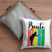 Boule Kissen mit Füllung 40x40 Geschenk Boule-Spieler Geschenkidee Spruch Vintage Boule Grafik (Grau) Grau Trendation