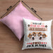 Jack Russel Besitzer Kissen mit Füllung 40x40 Geschenk Lustiger Spruch Geschenkidee Was Ist Besser Als Ein Jack Russel (Grau) Rosa Trendation