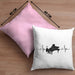 Kissen mit Füllung 40x40 Piano Geschenkidee für Klavierspieler Flügel-Motiv Herzschlag (Grau) Rosa Trendation