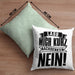 Spruch Kissen mit Füllung 40x40 Geschenk Lass Mich Kurz Nachdenken Nein (Grau) Grün Trendation