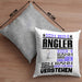 Angler Geschenk Kaffee-Kissen mit Füllung 40x40 Geschenkidee für Angler Ich Bin Angler Ich Kann Es Dir Erklären Jedoch Nicht Für Dich Verstehen Spruch Lustig (Grau) Grau Trendation