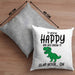 T-Rex Dino Kissen mit Füllung 40x40 Geschenk Wenn Du Glücklich Bist Und Du Es Weißt Klatsche Geschenkidee Dinosaurier Fans (Grau) Grau Trendation