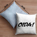 Oida Kissen mit Füllung 40x40 Geschenk Bayern Bayrisch Dialekt (Grau) Blau Trendation