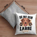 Die Mit Dem Labbi Geht Kissen mit Füllung 40x40 Gassi Gehen Labrador Besitzerin Geschenkidee Frauchen Geschenk (Grau) Grau Trendation