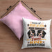 Berner Sennenhund Besitzer Kissen mit Füllung 40x40 Geschenk Lustiger Spruch Geschenkidee Was Ist Besser Als Ein Berner Sennenhund (Grau) Rosa Trendation
