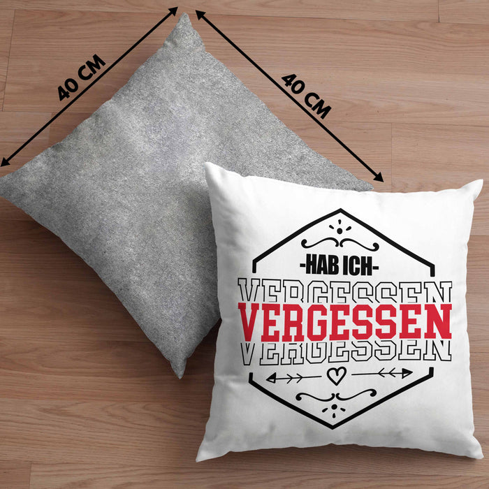 Ehemann Kissen mit Füllung 40x40 Geschenk Hab Ich Vergessen Geschenk Von Ehefrau (Grau) Grau Trendation