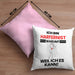 Harfenist Geschenk Kissen mit Füllung 40x40 Lustiger Spruch Ich Bin Harfenist Warum Weil Ich Es Kann Geschenkidee Bester Harfenist Geburtstag (Grau) Rosa Trendation