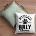 Hunde Kissen mit Füllung 40x40 Geschenk für stolze Bully-Mamas Bully Hunde Geschenkidee (Grau) Grün Trendation