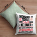 Kellner Geschenk Kissen mit Füllung 40x40 Lustige Geschenkidee für Kellner Geburtstag Niemand Ist Perfekt Aber Als Kellner Ist Man Nah Dran (Grau) Grün Trendation