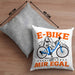 Lustige Kissen mit Füllung 40x40 E-Bike Fans Geschenk E-Bike Sprüche Geschenkidee (Grau) Grau Trendation