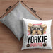 Yorkie Papa Besitzer Kissen mit Füllung 40x40 Geschenk Lustiger Spruch Geschenkidee Yorkie Liebhaber (Grau) Grau Trendation
