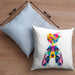 Cocker Spaniel Herz Farbe Besitzer Kissen mit Füllung 40x40 Geschenk Lustiger Spruch Geschenkidee Cocker Spaniel Liebhaber (Grau) Blau Trendation