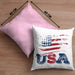 USA Flagge Kissen mit Füllung 40x40 Geschenk Amerika Geschenkidee Auslandjahr Vereinigte Staaten Von Amerika (Grau) Rosa Trendation