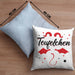 Teufelchen Kissen mit Füllung 40x40 Geschenk für Frauen Teufel (Grau) Blau Trendation