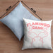 Flamingo Pink Lustige Kissen mit Füllung 40x40 Flamingo-Fans Geschenkidee Flamingo-Gang Aufdruck (Grau) Blau Trendation