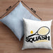 Lustige Squash-Kissen mit Füllung 40x40 Geschenk für Squash-Spieler (Grau) Blau Trendation