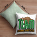 Arbeit Kissen mit Füllung 40x40 "Team Homeoffice" - Geschenkidee für Faultier-Fans (Grau) Grün Trendation