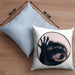 Waschbär Meme Kissen mit Füllung 40x40 Geschenk Lustiger Waschbär (Grau) Blau Trendation