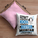 Musikfan Geschenk Lustiger Spruch für Musikfan Geschenkidee Bester Musikfan Der WeltKissen mit Füllung 40x40 (Grau) Rosa Trendation