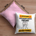 Freund Kissen mit Füllung 40x40 Geschenk Lustiger Spruch Geschenkidee für Freund Achtung Hochleistungs Freund Bei Der Arbeit (Grau) Rosa Trendation