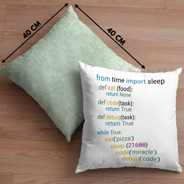 Coder Kissen mit Füllung 40x40 Geschenk für Programmierer Softwareentwickler Nerds Geschenkidee (Grau) Grün Trendation
