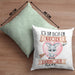 Kaninchen Kissen mit Füllung 40x40 Geschenk Frauen Ich Bin Bloß Ein Mädchen Das Kaninchen Liebt Hasen Kaninchen-Liebhaberin Geschenk Spruch Geburtstag (Grau) Grün Trendation
