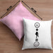 Wandern Kissen mit Füllung 40x40 Geschenk für Wandern Berge :( + Wandern = :) Lustige Geschenkidee Geburtstag (Grau) Rosa Trendation