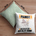 Pianist Kissen mit Füllung 40x40 Geschenk für Pianist Der Mann Der Alles Kann Geschenkidee zum Geburtstag (Grau) Grün Trendation