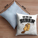Bieber Kissen mit Füllung 40x40 Biebermotiv Geschenk Tierwohlhaber (Grau) Blau Trendation