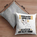 Squash-Spieler Kissen mit Füllung 40x40 Geschenk für Squash-Spieler Der Mann Der Alles Kann Geschenkidee zum Geburtstag (Grau) Grau Trendation