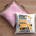 Enkel Geschenk Lustiger Spruch für Enkel Geschenkidee Bester Enkel Der WeltKissen mit Füllung 40x40 (Grau) Rosa Trendation