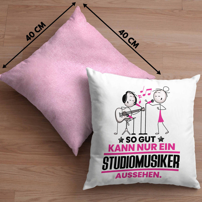 Studiomusiker Geschenk Kissen mit Füllung 40x40 So Gut Kann Nur Ein Studiomusiker Aussehen Geschenkidee (Grau) Rosa Trendation