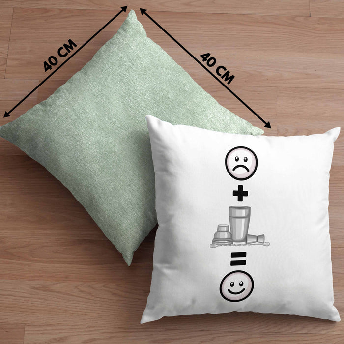 Barkeeper Kissen mit Füllung 40x40 Geschenk für Barkepper :( + Bartender = :) Lustige Geschenkidee Geburtstag (Grau) Grün Trendation