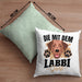Die Mit Dem Labbi Geht Kissen mit Füllung 40x40 Gassi Gehen Labrador Besitzerin Geschenkidee Frauchen Geschenk (Grau) Grün Trendation
