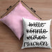 Hätte Könnte Würde Machen Kissen mit Füllung 40x40 Motivation Entrepreneur Sprüche Selbstständig (Grau) Rosa Trendation