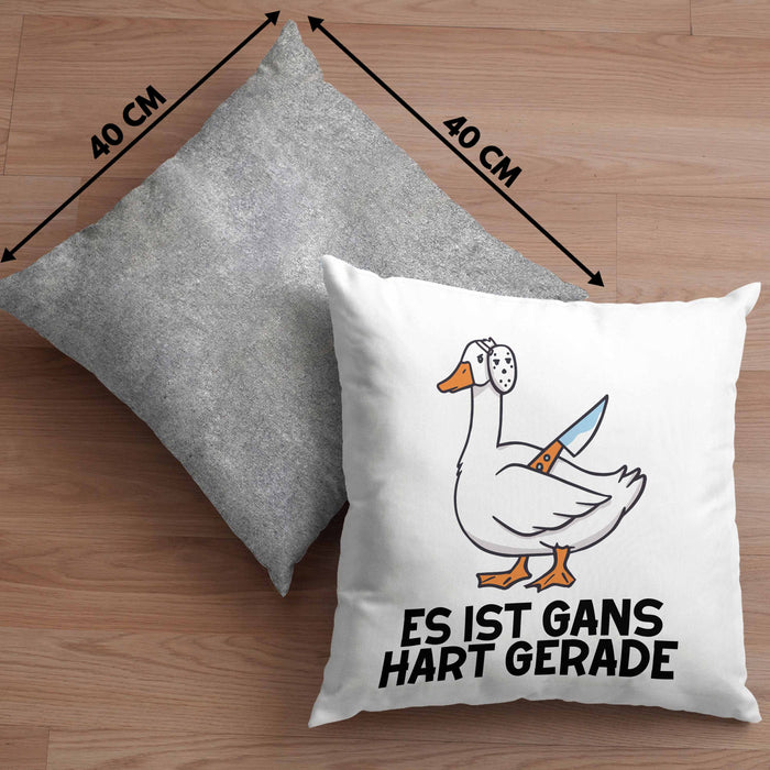 Dank Meme Kissen mit Füllung 40x40 Ganz Gans Besitzer Wortspiel Es Ist Gans Hart Gerade Geschenkidee Depressionen (Grau) Grau Trendation