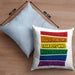 LGBTQ Kissen mit Füllung 40x40 Geschenk Schwule Lesben Geschenkidee The World Has Bigger Problems Gender Equality Häferl (Grau) Blau Trendation