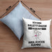 Balletttänzer Geschenk Kissen mit Füllung 40x40 Lustiger Spruch Ich Bin Balletttänzer Warum Weil Ich Es Kann Geschenkidee Bester Balletttänzer Geburtstag (Grau) Blau Trendation