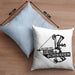 Bogenschießen Kissen mit Füllung 40x40 mit Bogenschütze Spruch - Geschenk für Pfeil und Bogen Fans Aus Dem Weg Der König Will Schießen (Grau) Blau Trendation