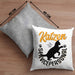 Katzen Geschenk Kissen mit Füllung 40x40 Katzen-Besitzerin Kaffee Katzen Servicepersonal Geschenkidee (Grau) Grau Trendation