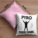 Pyrotechnik Kissen mit Füllung 40x40 Geschenk Pyrotechnik Ist Doch Kein Verbrechen Meme (Grau) Rosa Trendation