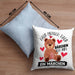 Kuscheln Geschenk Kissen mit Füllung 40x40 Teddy Halb Mensch Halb Bärchen Ich Bin Ein Märchen Geschenkidee (Grau) Blau Trendation