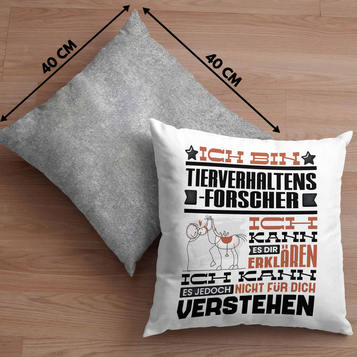 Tierverhaltensforscher Geschenk Kaffee-Kissen mit Füllung 40x40 Geschenkidee für Tierverhaltensforscher Ich Bin Tierverhaltensforscher Ich Kann Es Dir Erklären Jedoch Nicht Für Dich Verstehen Spruch Lustig (Grau) Grau Trendation