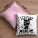 Lustige Kissen mit Füllung 40x40 Geschenk It's Fine I'm Fine Everything Is Fine Geschenkidee Frauen Sarkasmus Humor (Grau) Rosa Trendation