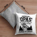 Motorrad Opa Kissen mit Füllung 40x40 Geschenk Echte Opas Fahren Motorrad Geschenkidee Vatertag Opa Biker (Grau) Grau Trendation