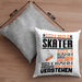 Skater Geschenk Kaffee-Kissen mit Füllung 40x40 Geschenkidee für Skater Ich Bin Skater Ich Kann Es Dir Erklären Jedoch Nicht Für Dich Verstehen Spruch Lustig (Grau) Grau Trendation