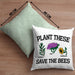 Lustige Kissen mit Füllung 40x40 für Bienenliebhaber Plant These Save The Bees Geschenk (Grau) Grün Trendation