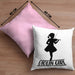 Geigenspieler Geschenk Kissen mit Füllung 40x40 Geigenspielerin Geigen Spruch Violin Girl (Grau) Rosa Trendation